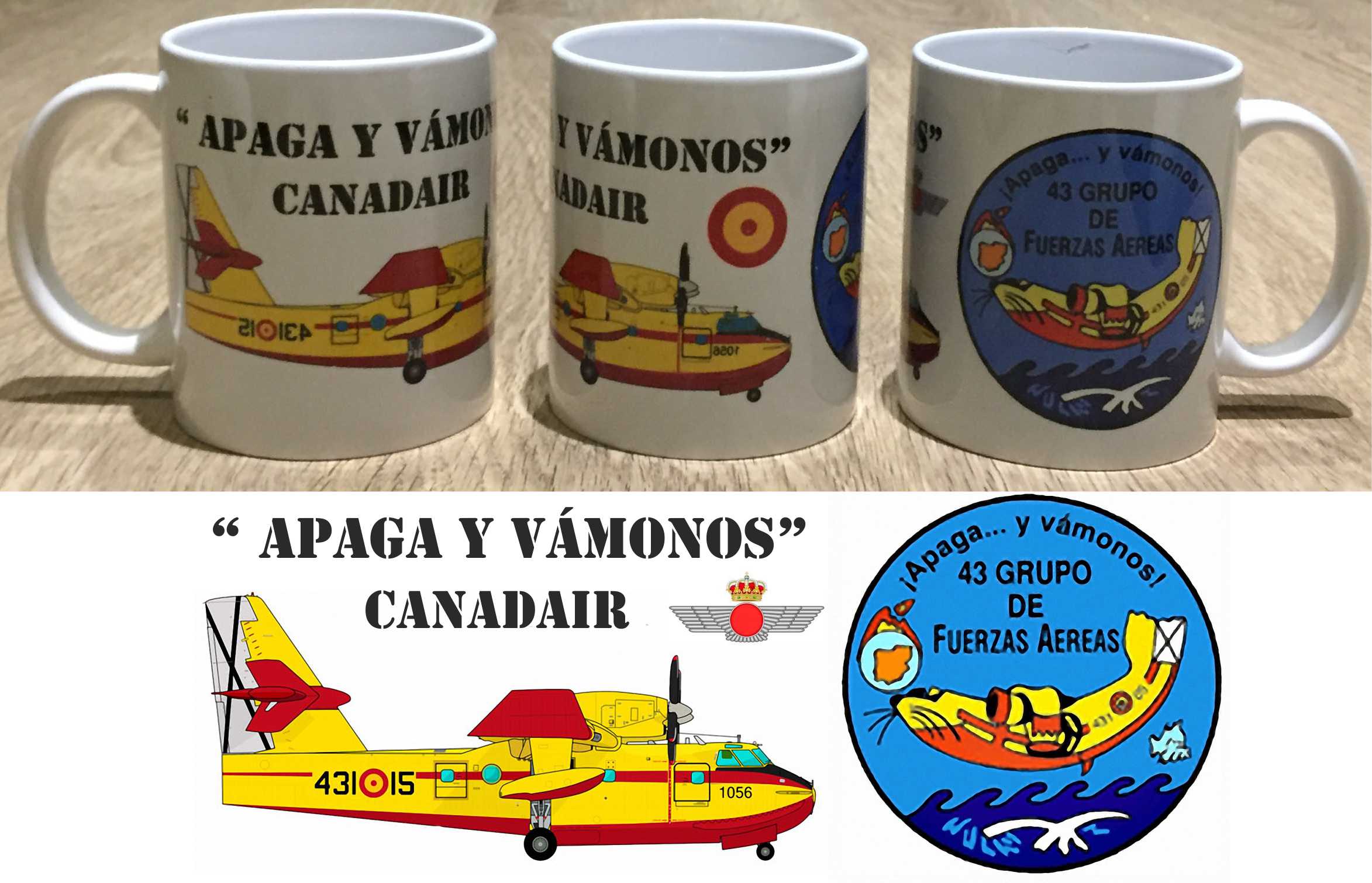 Taza 43 Grupo Fuerzas Armadas Apagafuegos Canadair